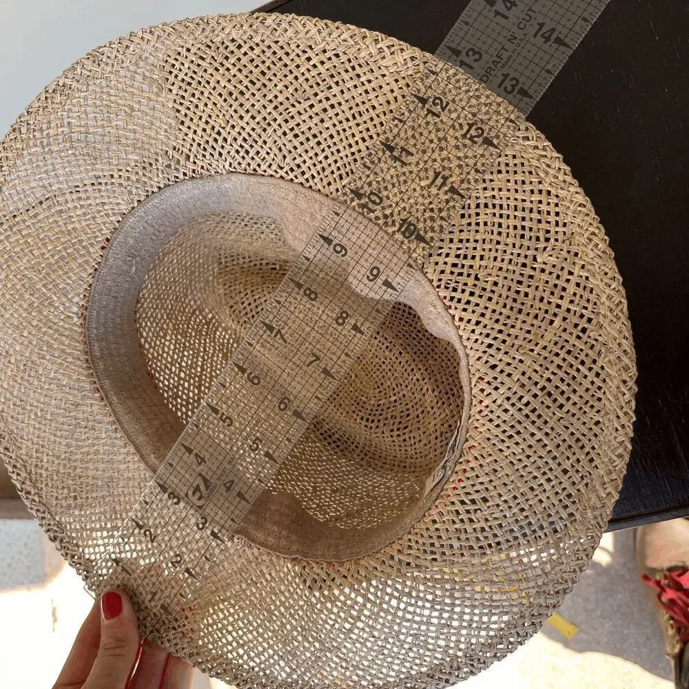 VTG Panama Style Sun Hat Open Weave Summer Hat Resort Unisex USA